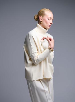 Εκρού Πουλόβερ ζιβάγκο Valentina Milano - 49812