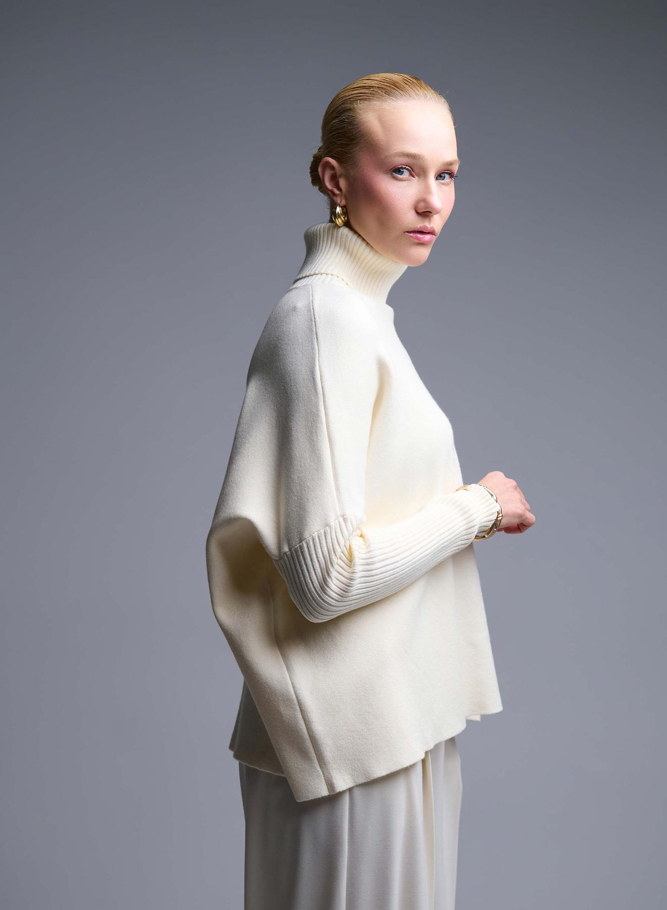 Εκρού Πουλόβερ ζιβάγκο Valentina Milano - 2