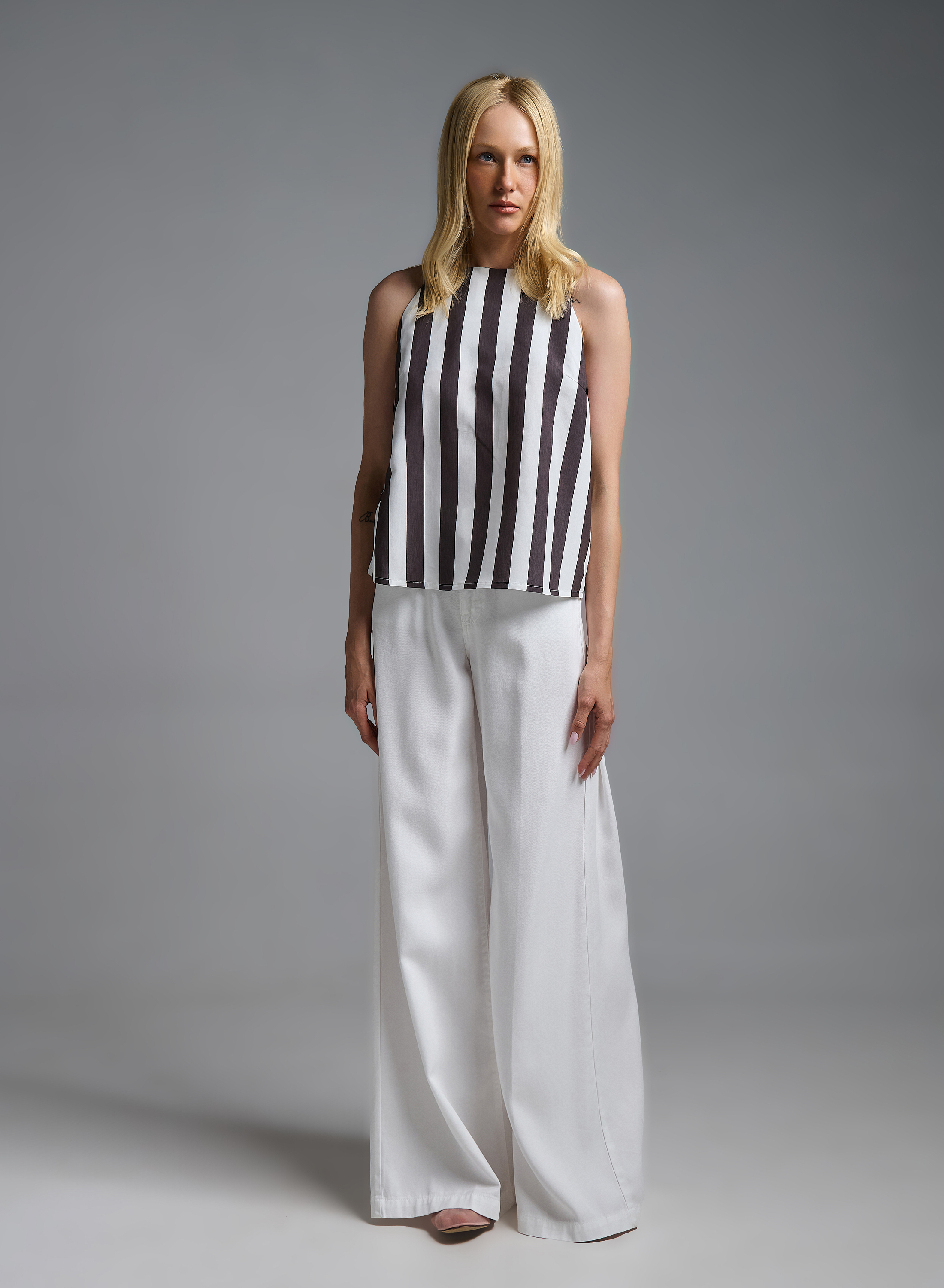 White wide legs Madison Jeans Vicolo - 1