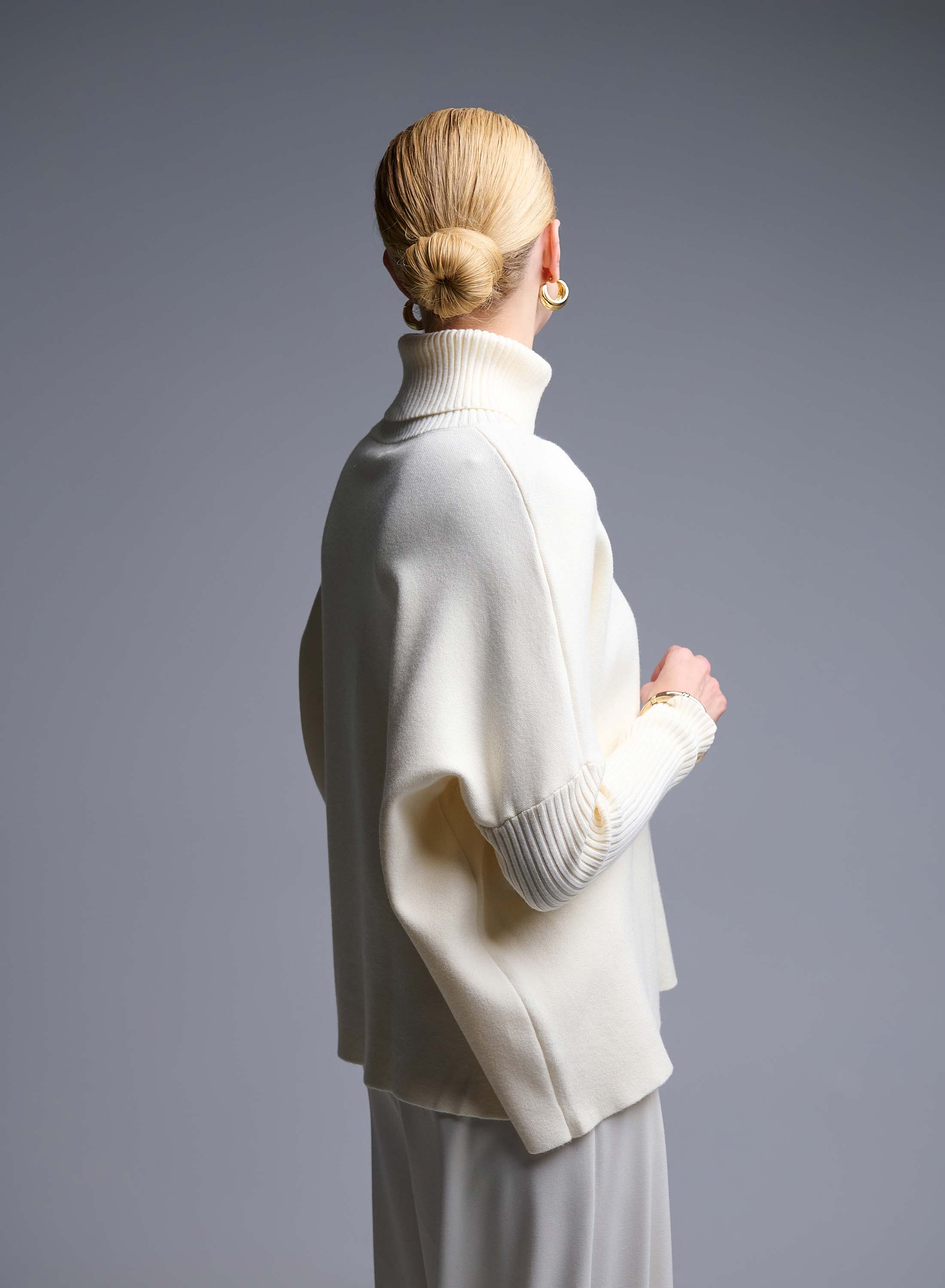 Εκρού Πουλόβερ ζιβάγκο Valentina Milano - 5