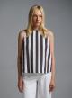 White-Blue striped Top with straps Motel - 0