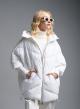 White puffer Jacket with hood Fly Luxury - 1