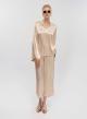 Champagne silky touch Blouse with long sleeves Greek Archaic Kori - 1