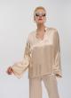 Champagne silky touch Blouse with long sleeves Greek Archaic Kori - 2