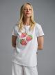 White printed cotton T-Shirt with rhinestones Vicolo - 2