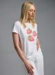 White printed cotton T-Shirt with rhinestones Vicolo - 3