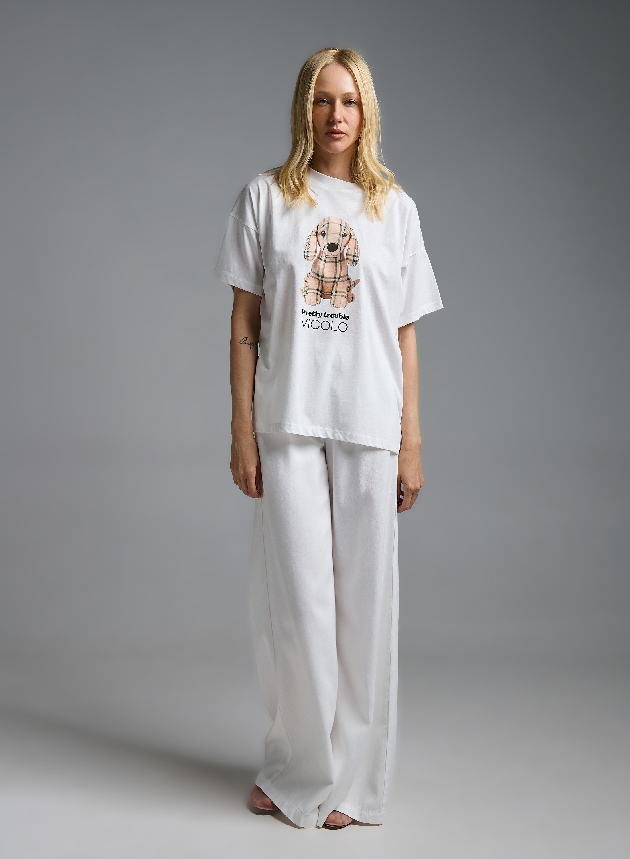 White wide legs Madison Jeans Vicolo - 5
