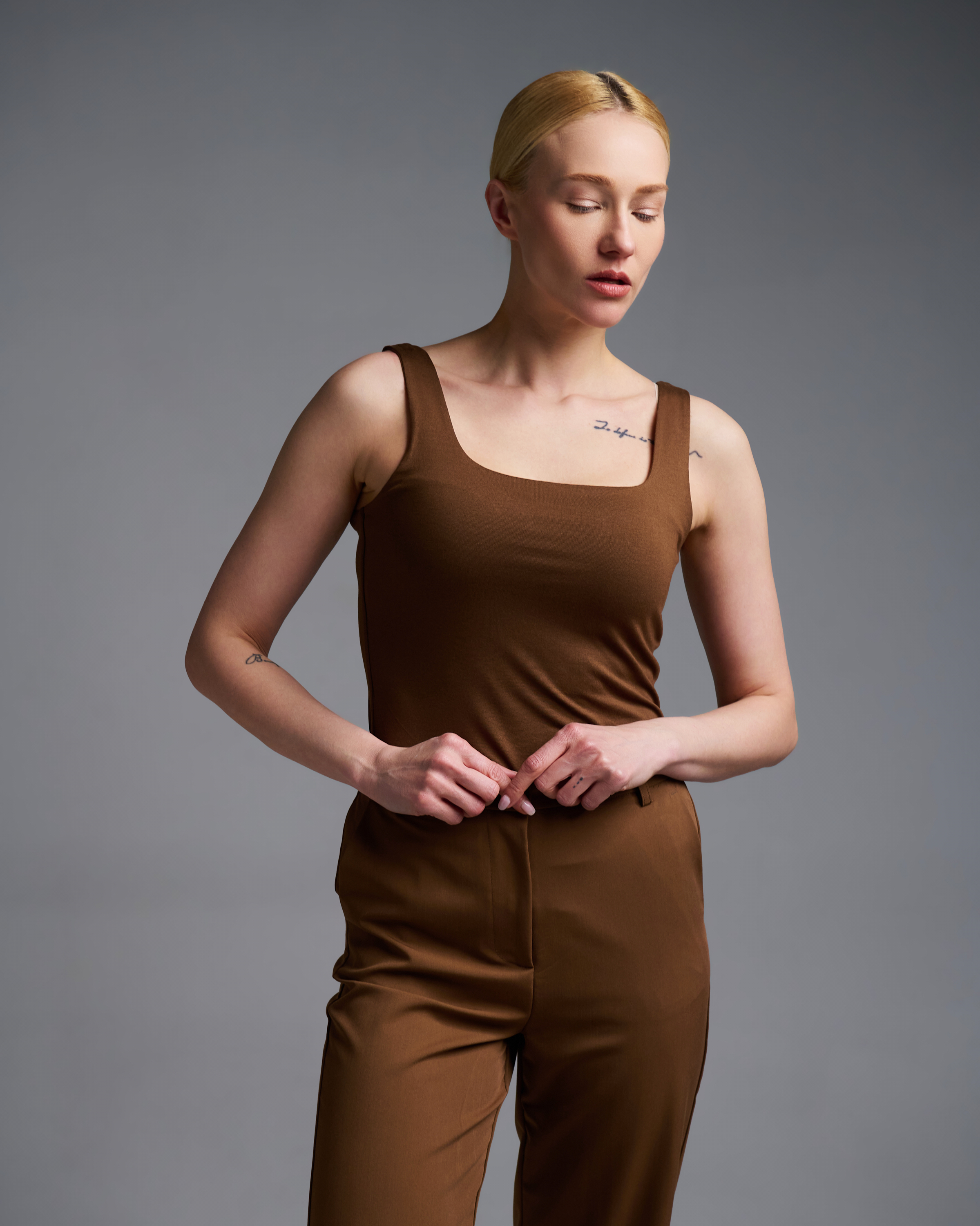 Brown Tank Top Vicolo - 0