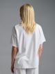 White printed cotton T-Shirt with rhinestones Vicolo-5