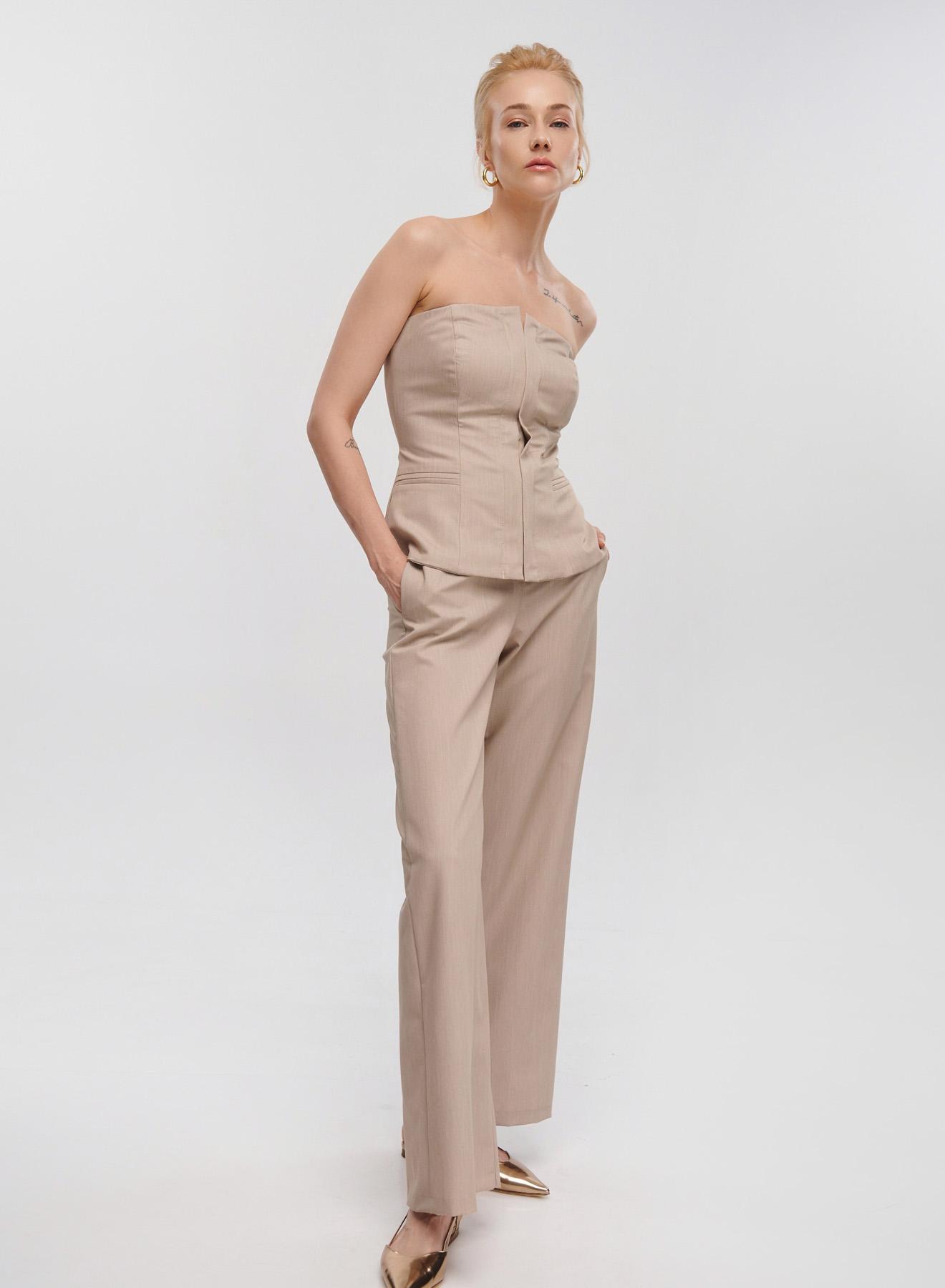 Beige wide legs Trousers Motel - 2