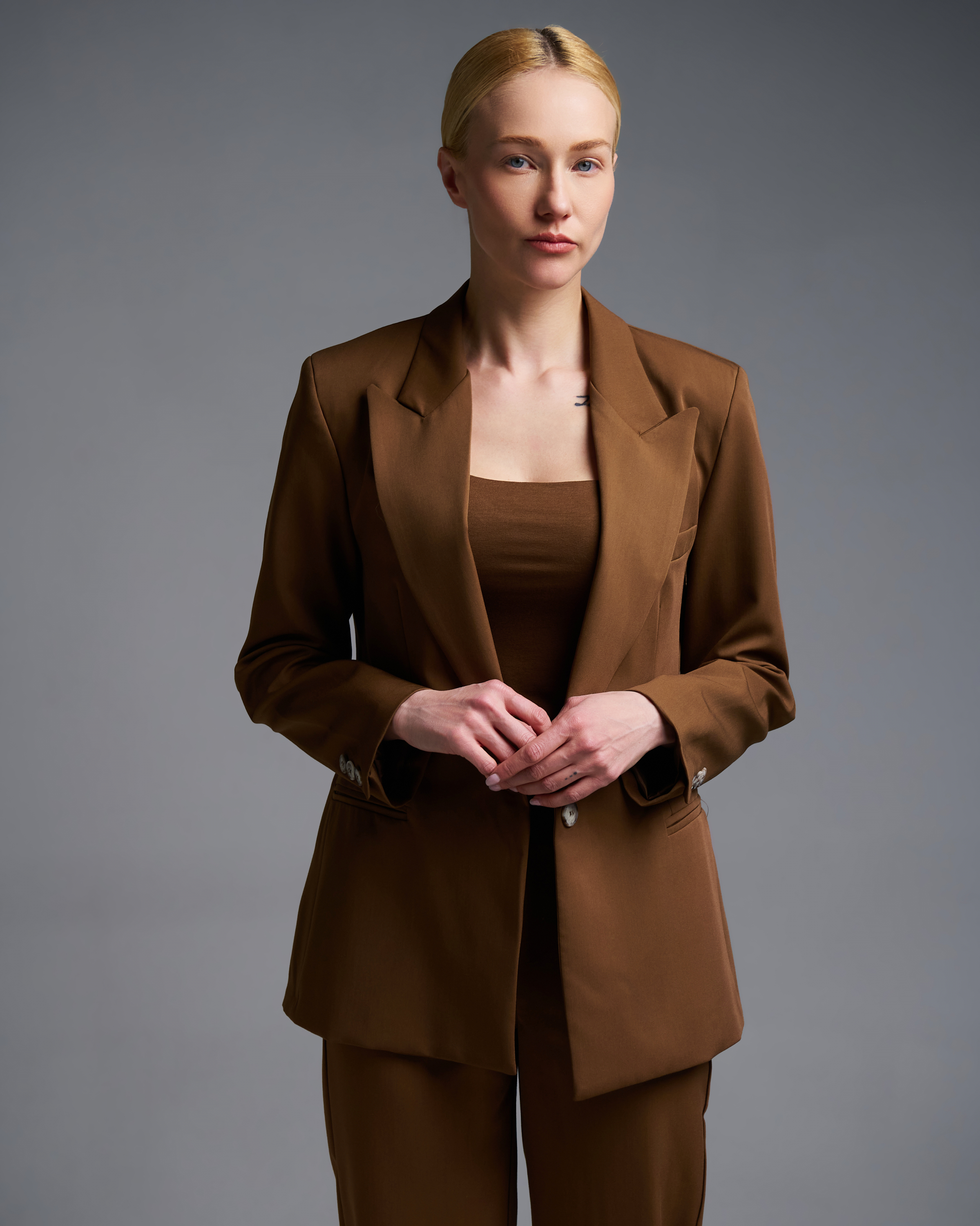 Brown single buttoned Jacket Vicolo - 0