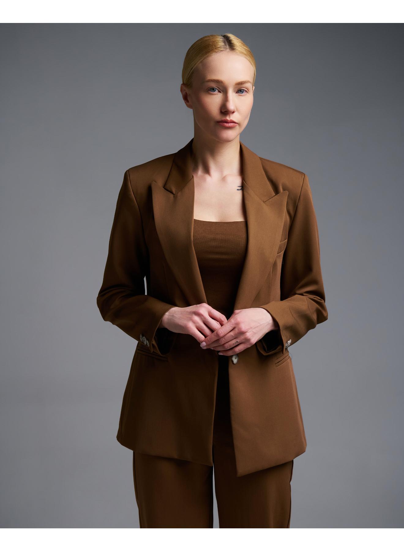 Brown single buttoned Jacket Vicolo - 1
