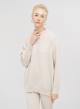 Half-turtleneck lose-fit knit blouse - 0