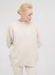 Half-turtleneck lose-fit knit blouse - 2