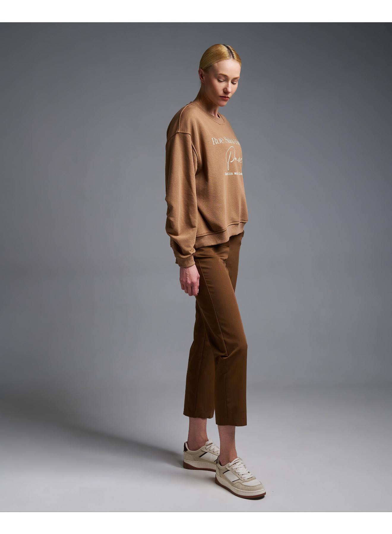 Brown loose fit printed Sweatshirt Vicolo - 2