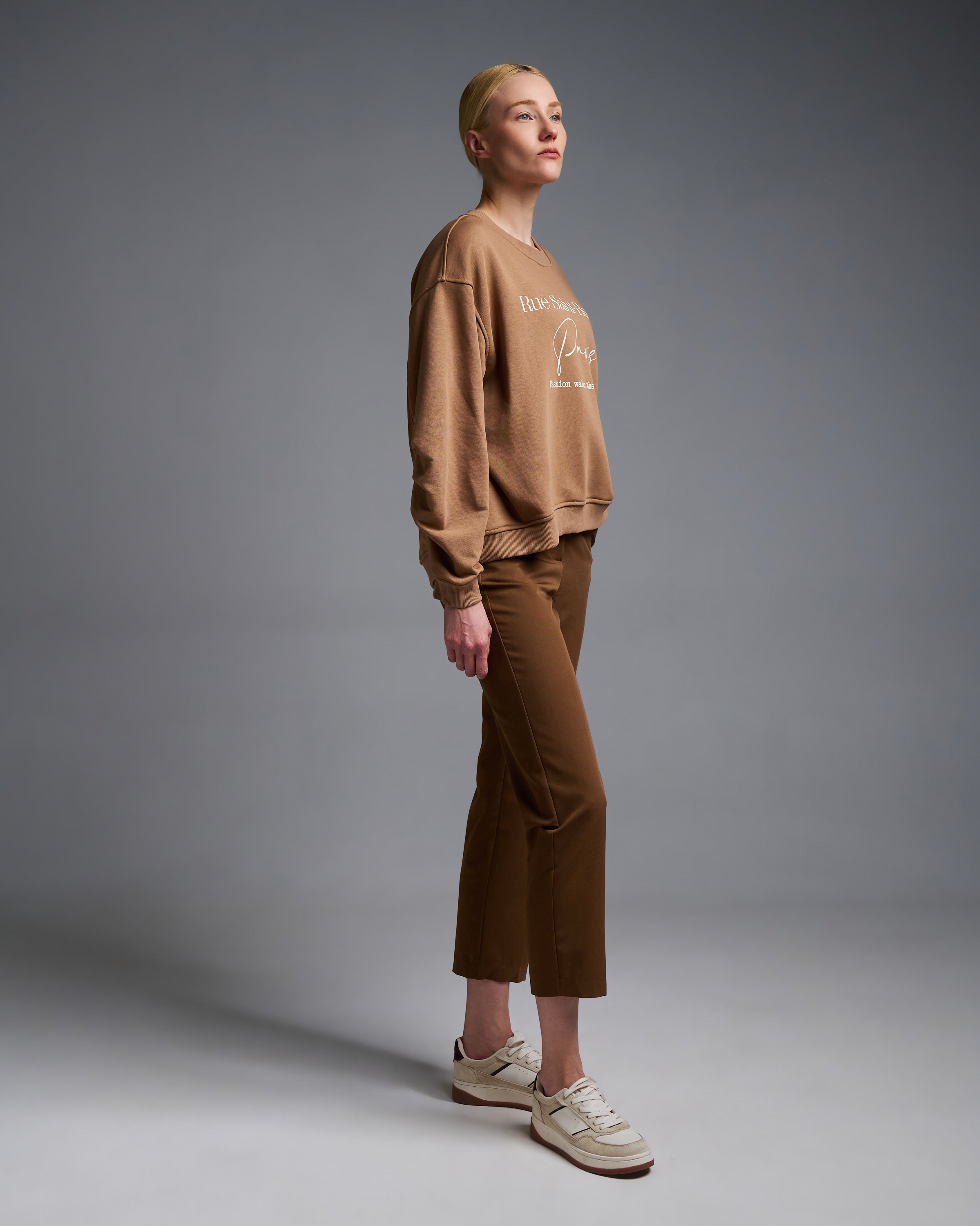 Brown Trousers with elasticated rear waistband Vicolo - 4
