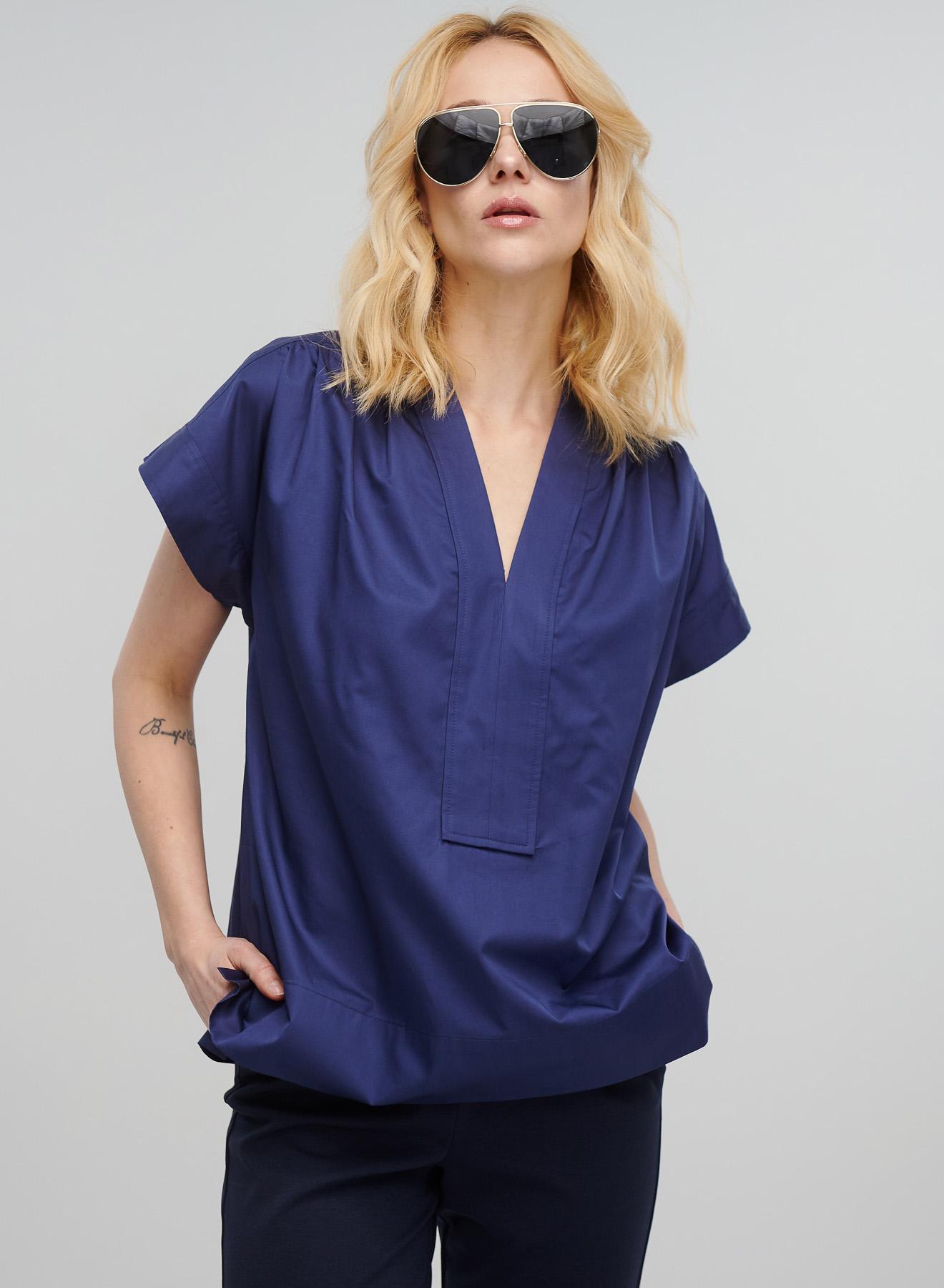 Half-turtleneck lose-fit knit blouse - 4