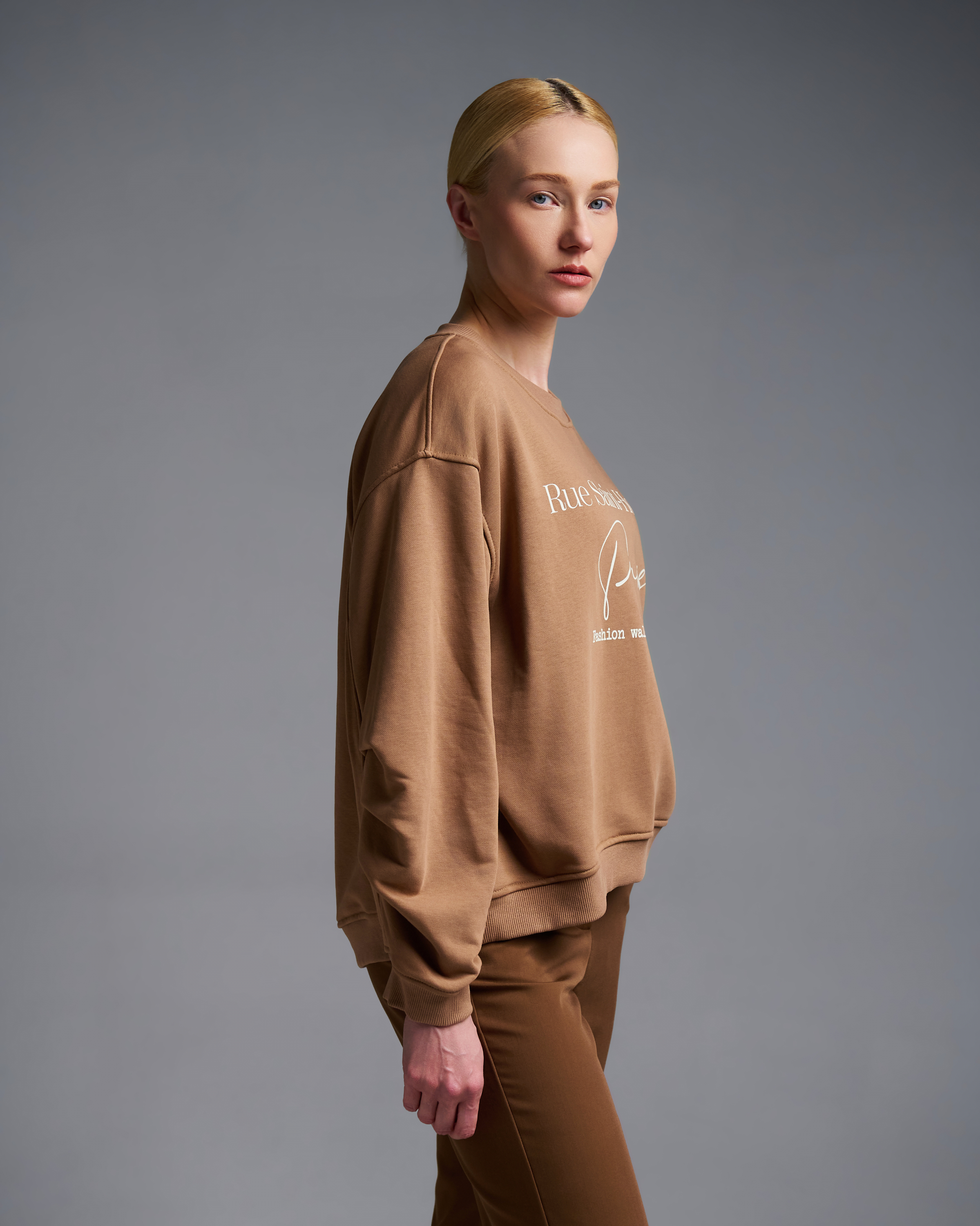 Brown loose fit printed Sweatshirt Vicolo - 2