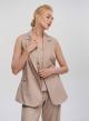 Beige Long double breasted waistcoat with lapels Motel - 4