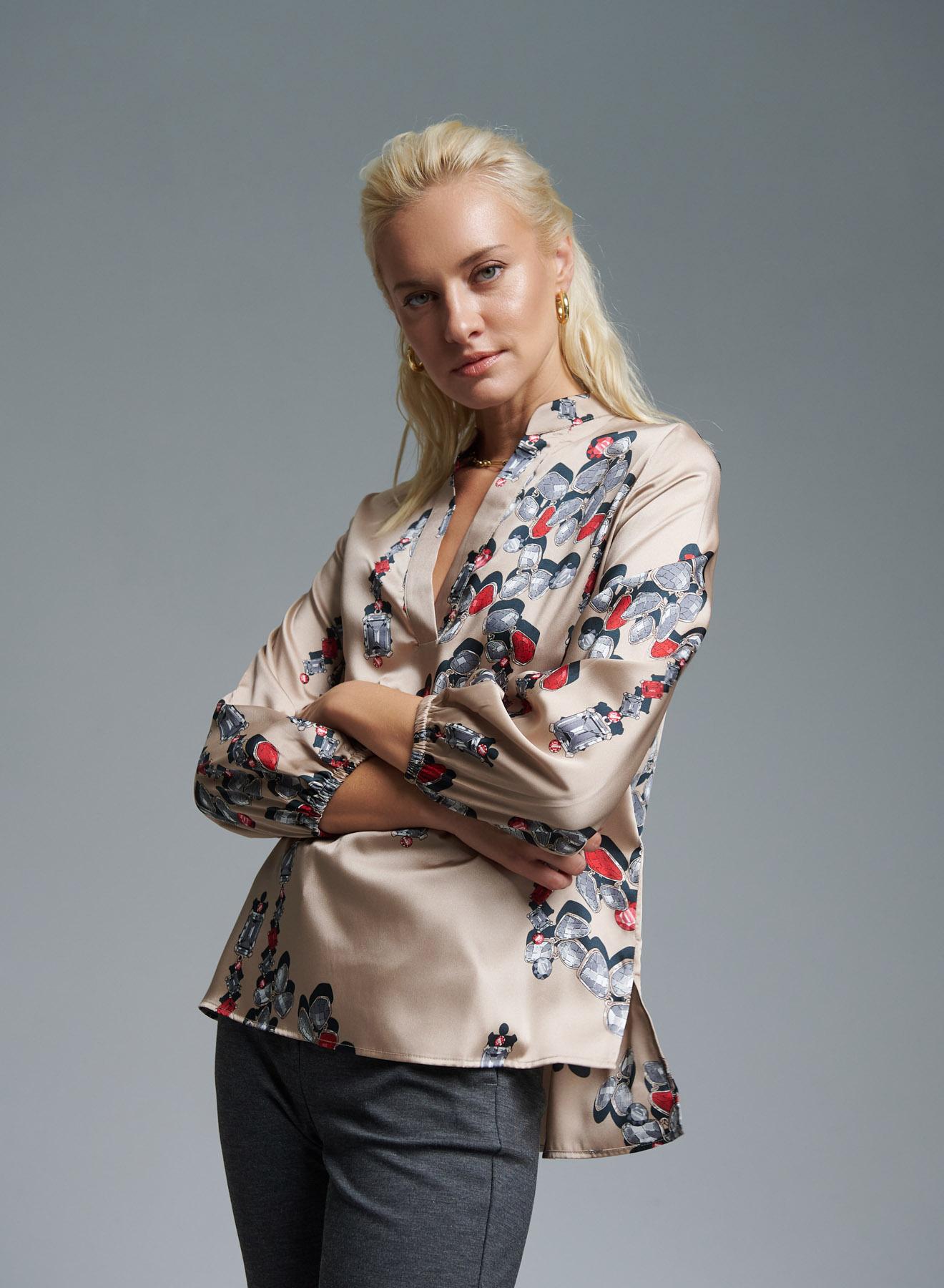 Beige printed Blouse Emme Marella - 1