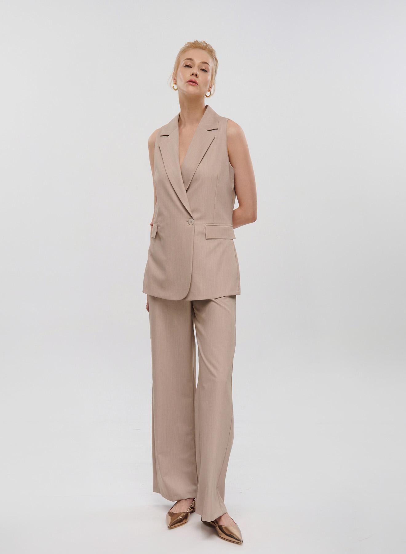 Beige wide legs Trousers Motel - 5