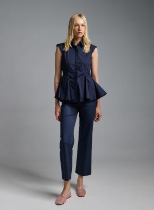 Navy Blue Παντελόνι σε ίσια γραμμή Emme Marella - 62781