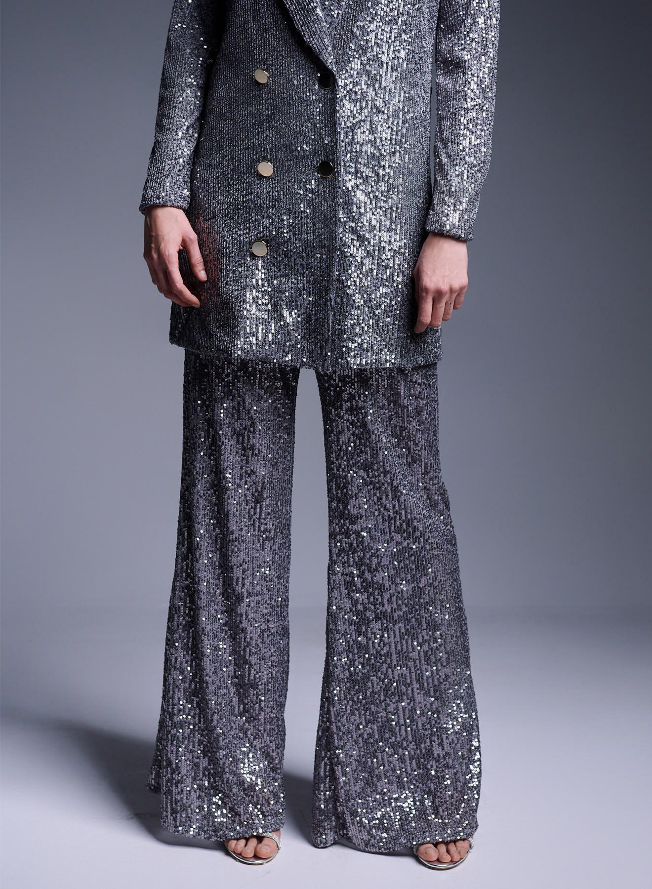 Wide legs Pants with sequins - 2
