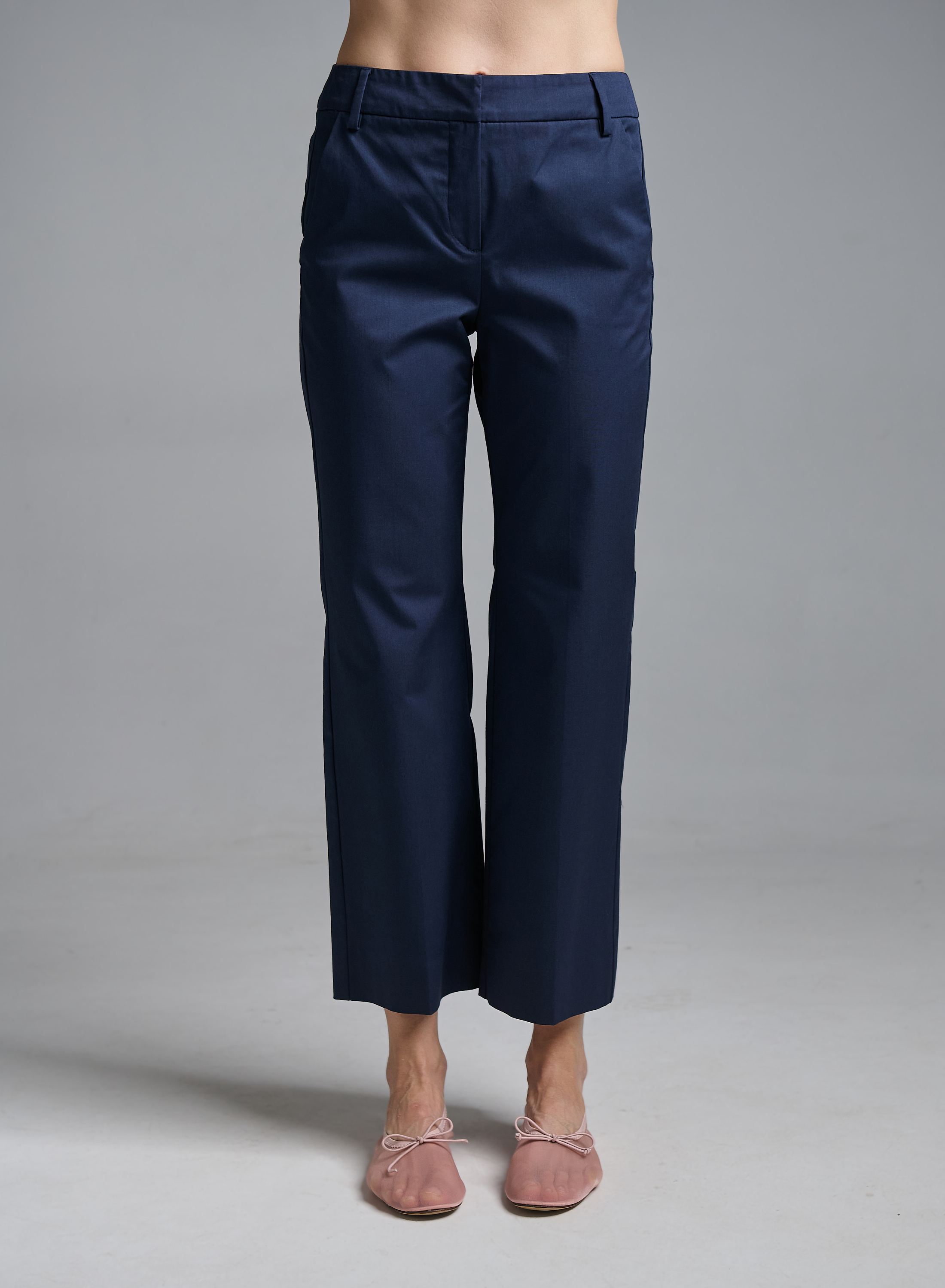 Navy Blue Παντελόνι σε ίσια γραμμή Emme Marella - 3