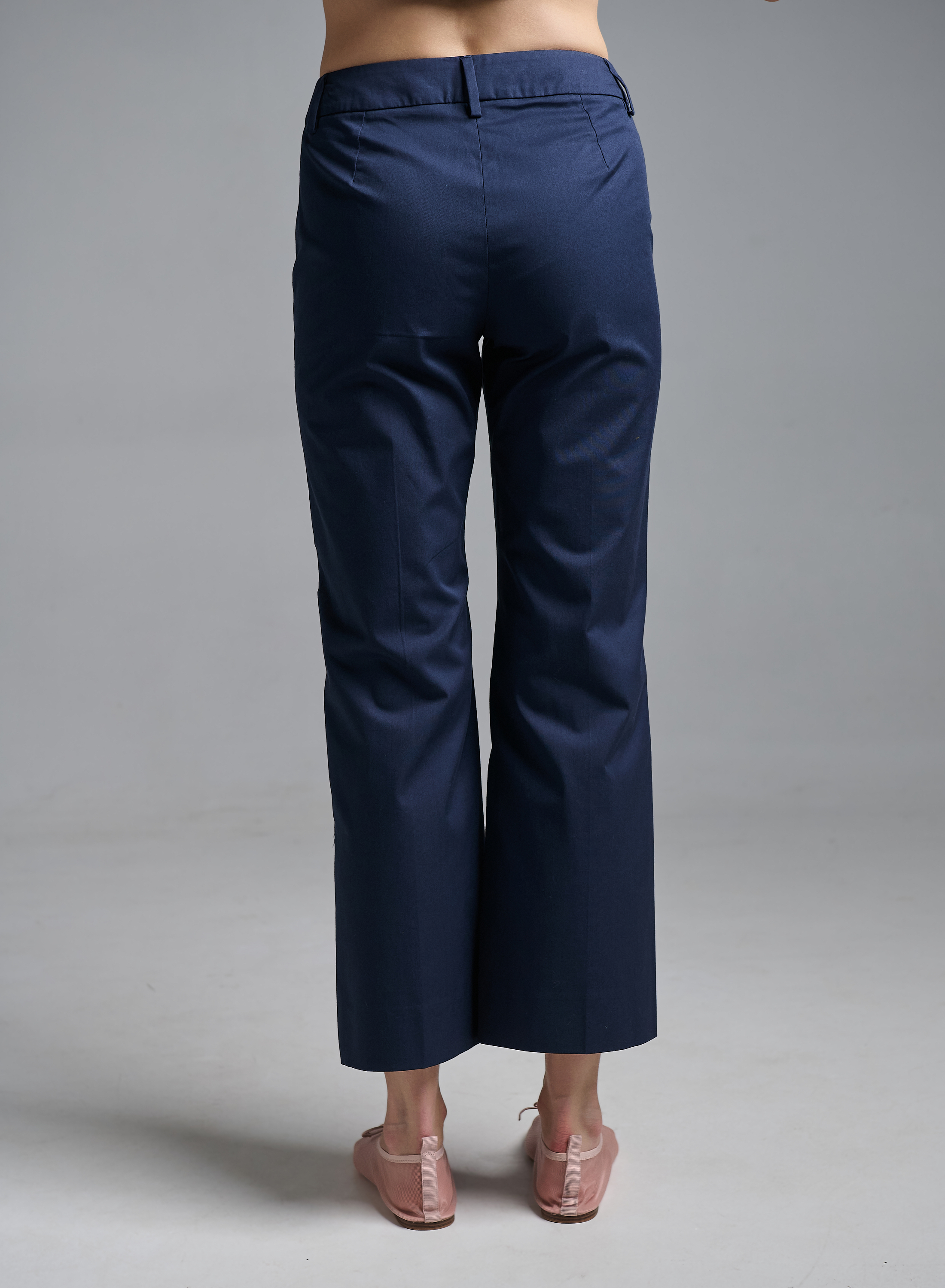 Navy Blue Παντελόνι σε ίσια γραμμή Emme Marella - 4