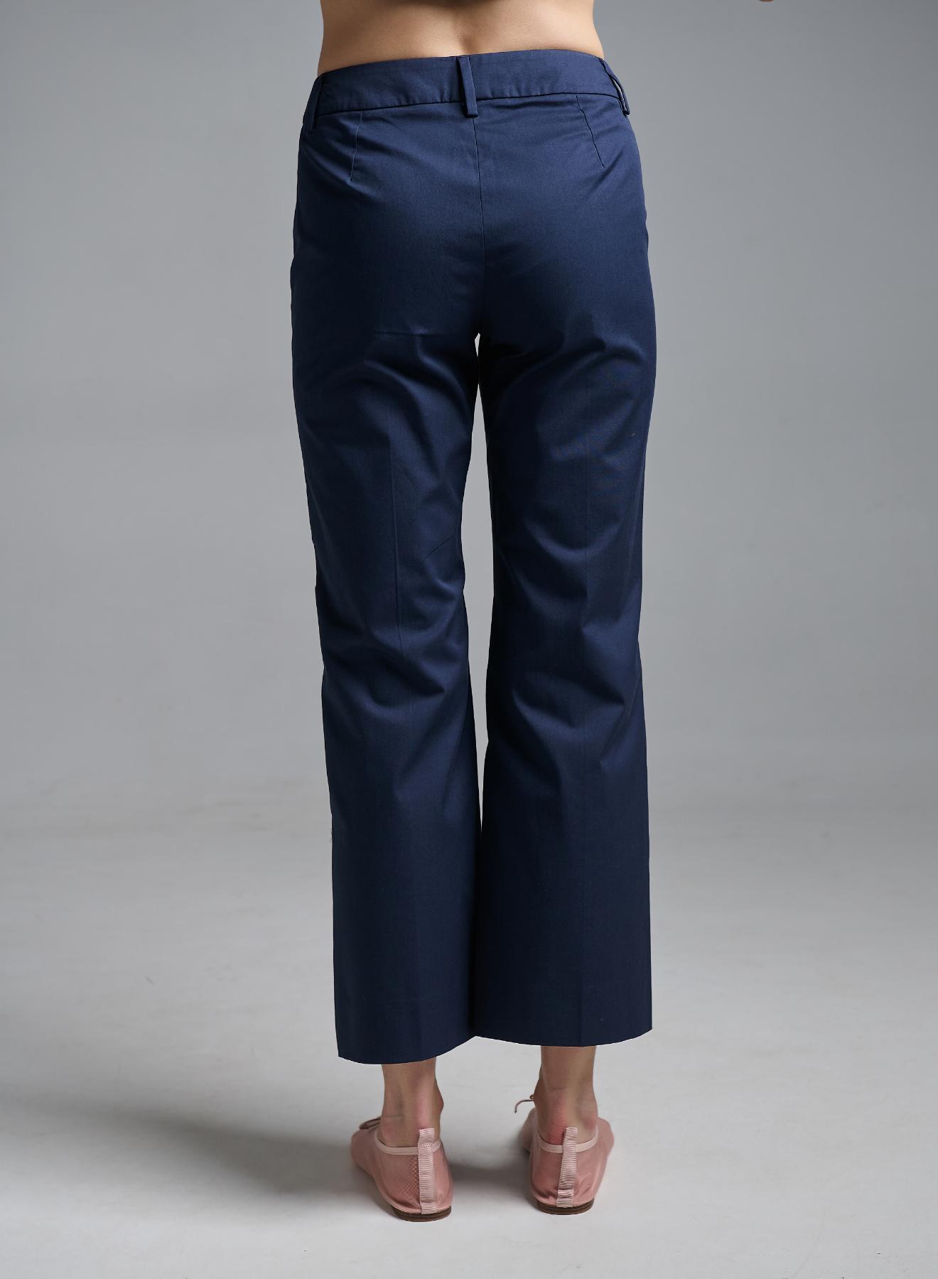 Navy Blue Παντελόνι σε ίσια γραμμή Emme Marella - 5