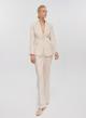 Ecru one button Jacket with transparent sequins Tensione In - 3