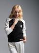 Black-Ecru Sweater with decorative rhinestones patches E-Woman - 2