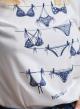 Λευκό βαμβακερό T-Shirt με τύπωμα και στρας Vicolo - 4