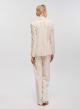 Ecru one button Jacket with transparent sequins Tensione In-6