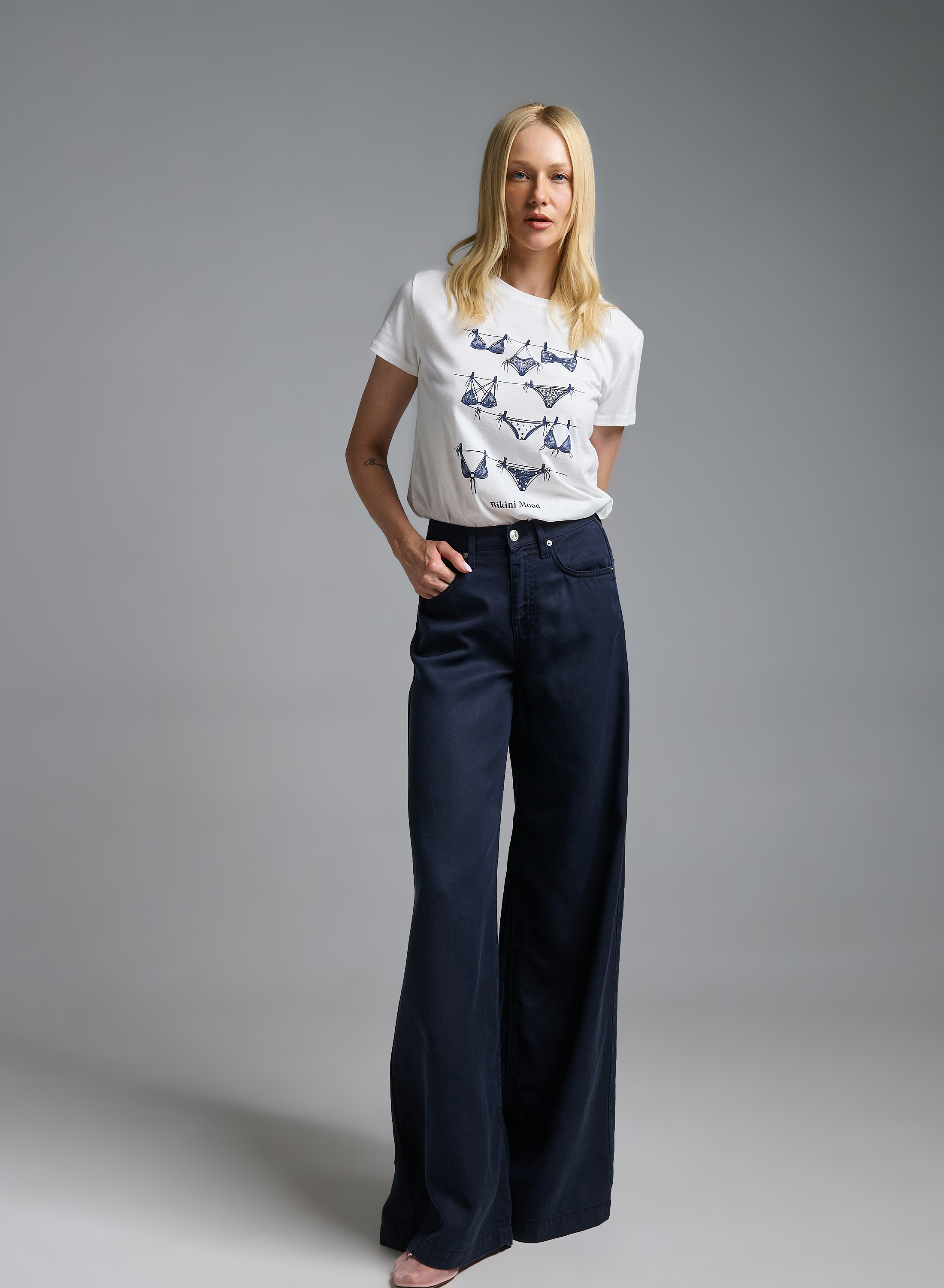 Dark Blue wide legs Madison Jeans Vicolo - 0