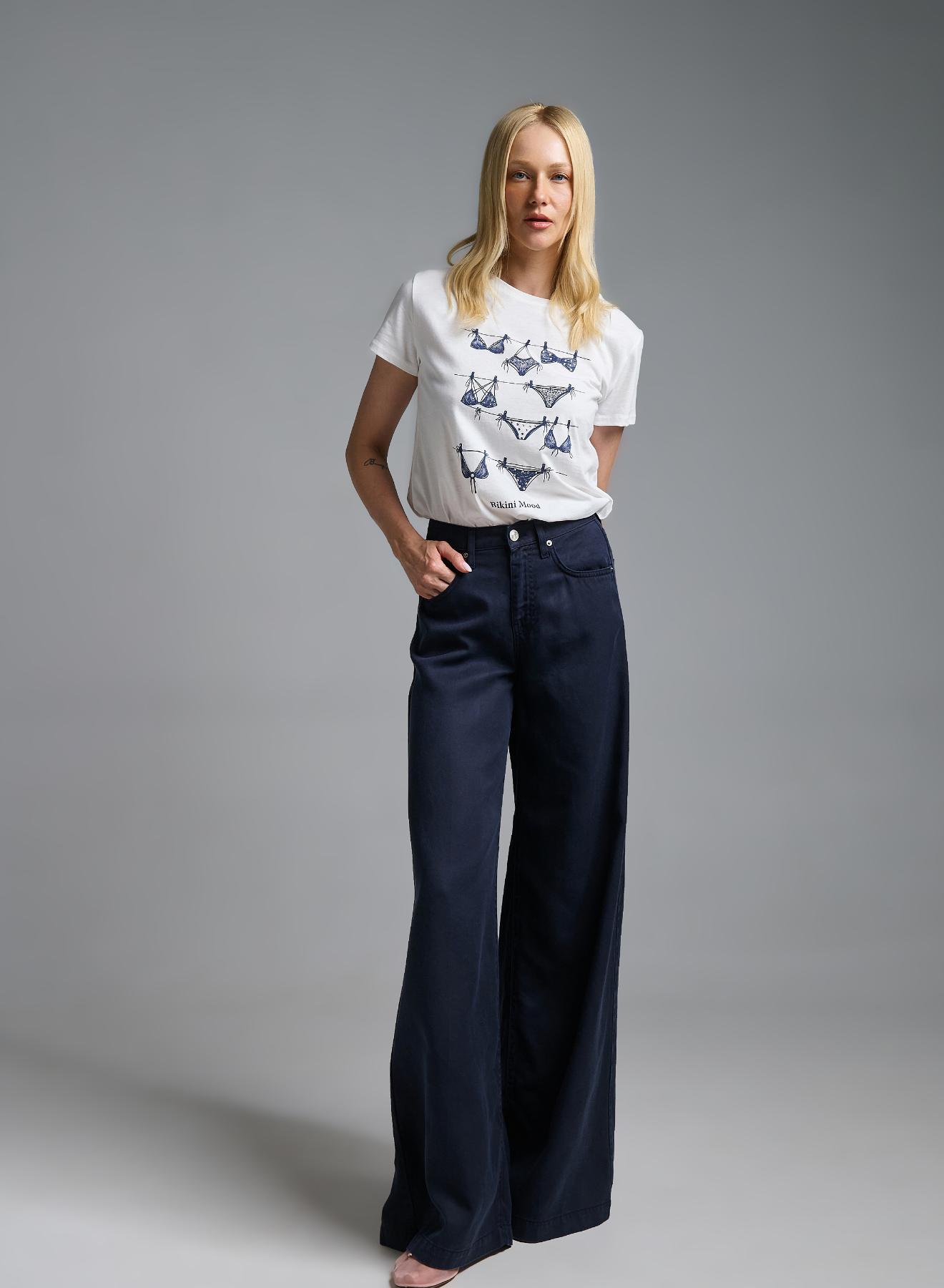 Dark Blue wide legs Madison Jeans Vicolo - 1