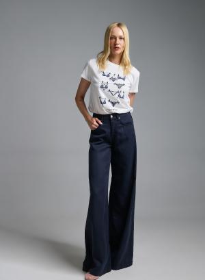 Dark Blue wide legs Madison Jeans Vicolo - 62832