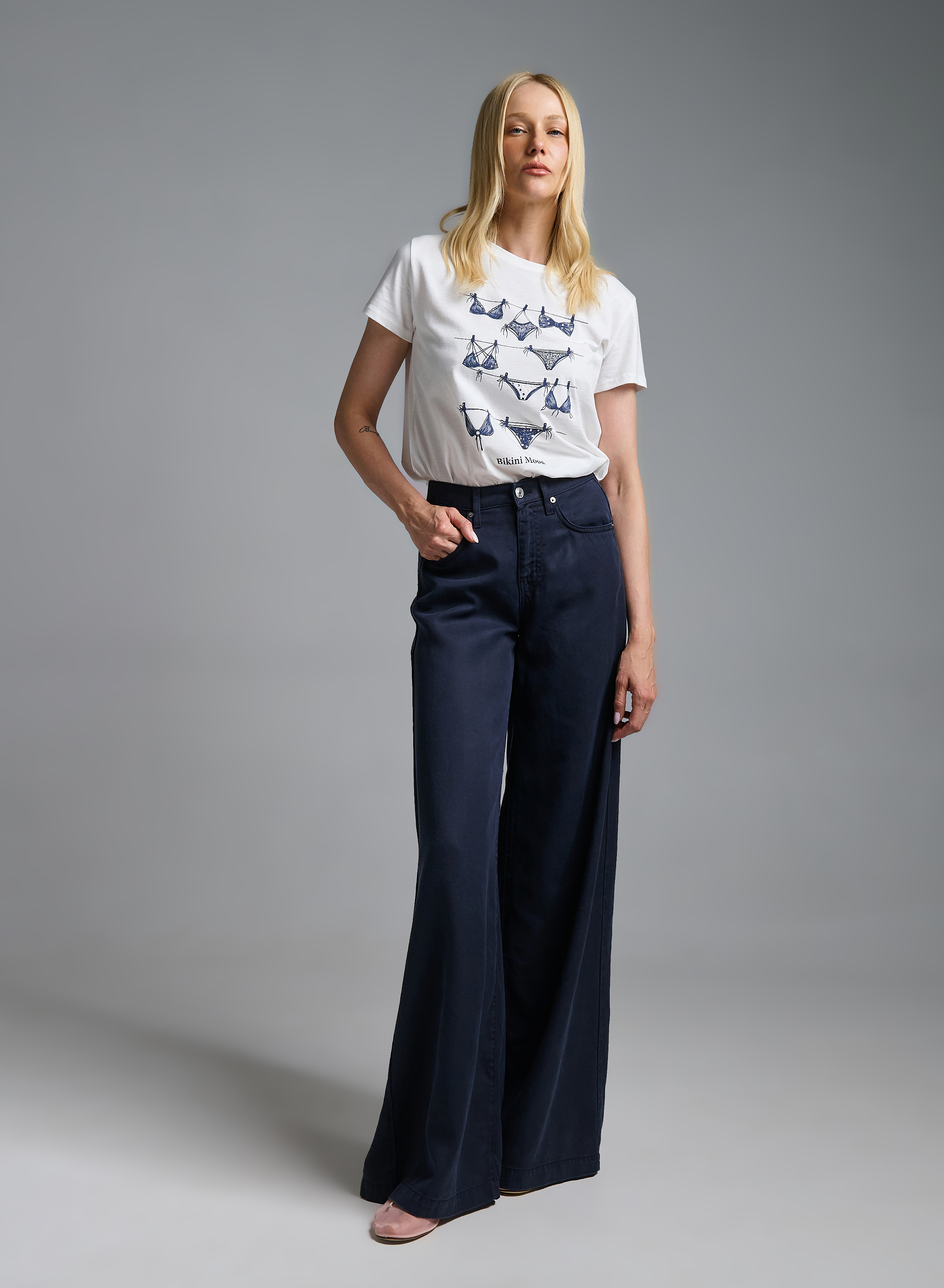 Dark Blue wide legs Madison Jeans Vicolo - 1