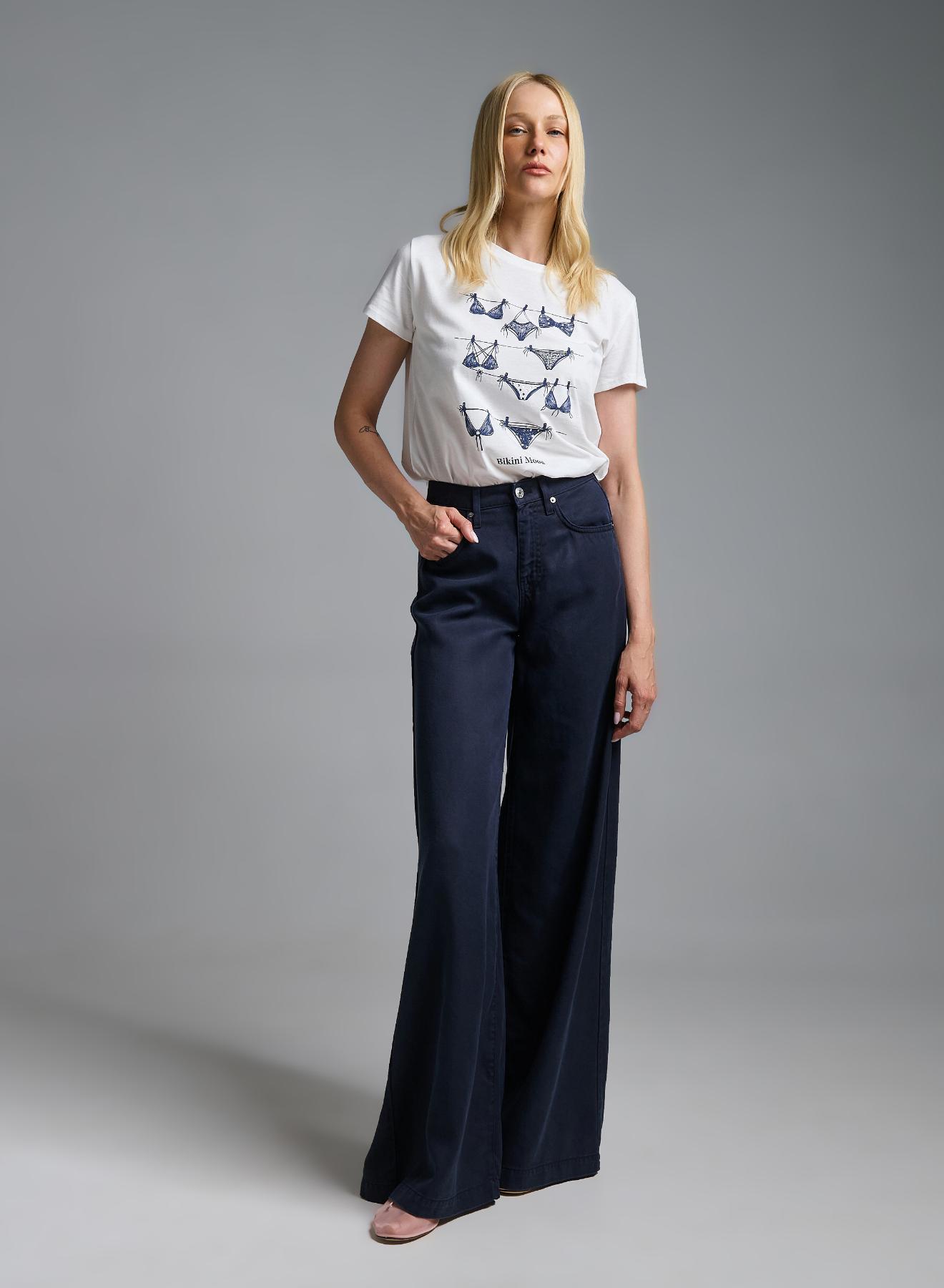 Dark Blue wide legs Madison Jeans Vicolo - 2