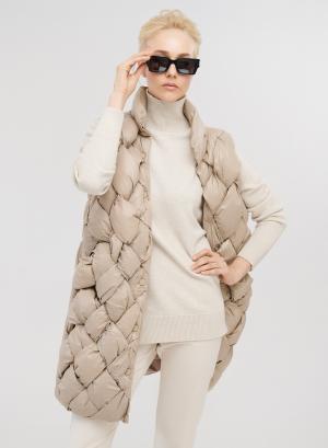 Sleeveless long puffer jacket - 22143
