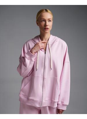 Ροζ Φούτερ Ζακέτα με φερμουάρ και με κουκούλα Vicolo - 55406