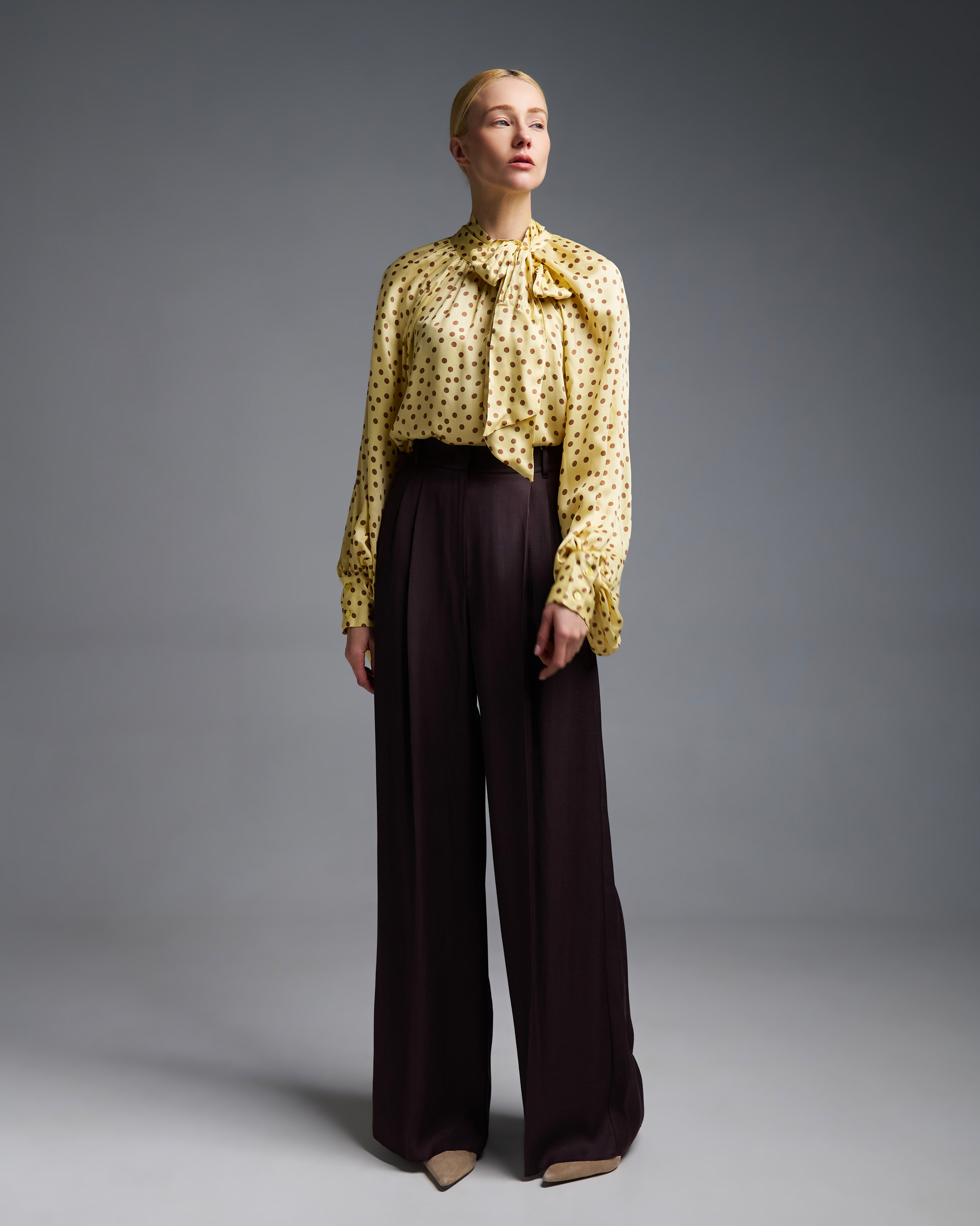 Chocolate wide legs Trousers with pleats Emme Marella - 0