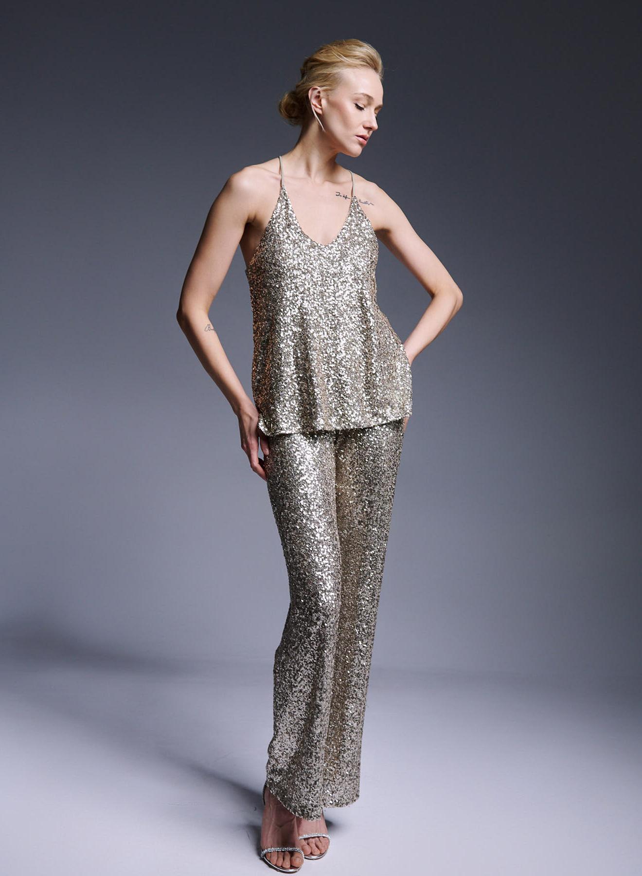 Wide legs Pants with sequins - 3