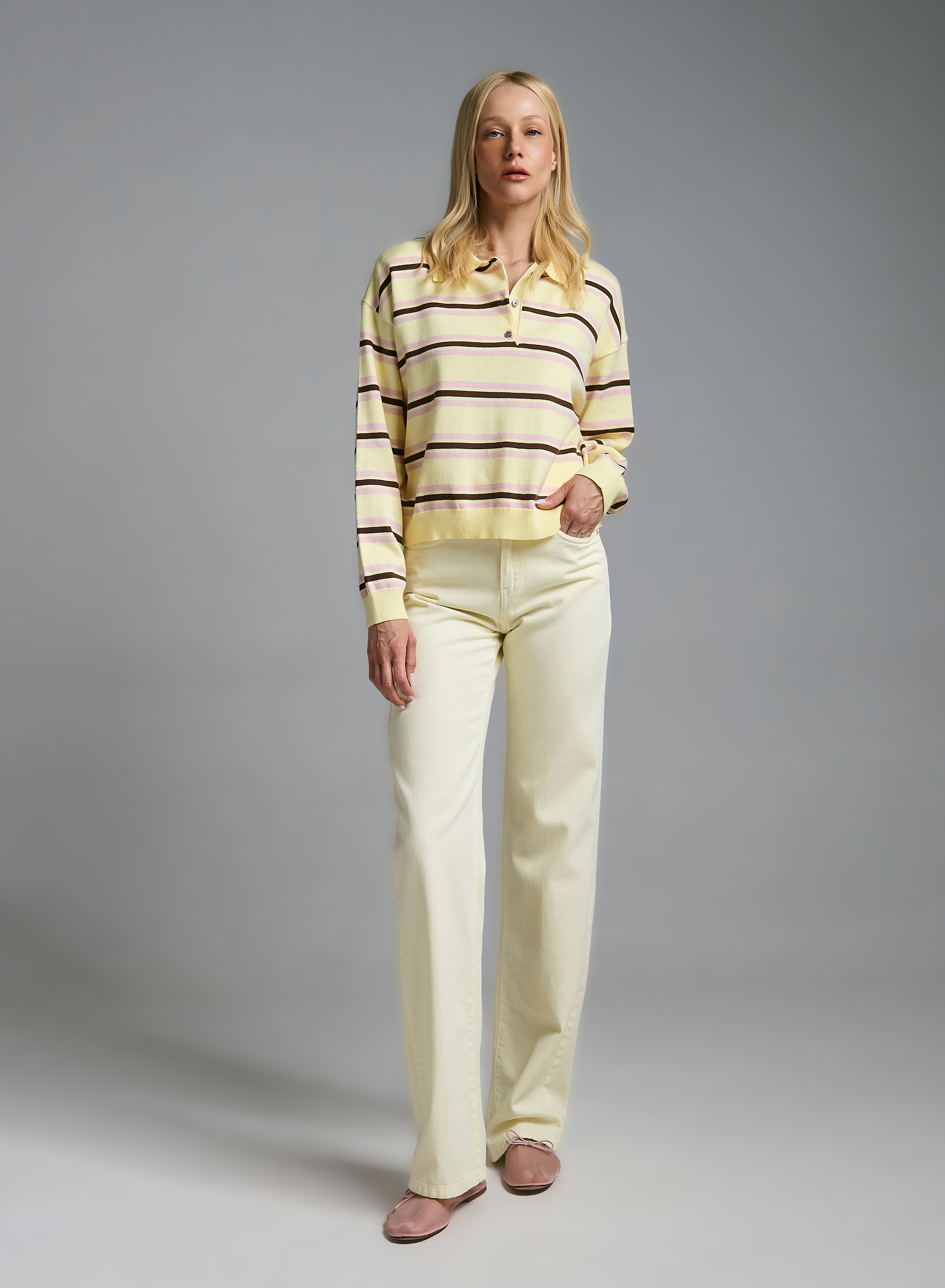 Yellow Pale Jeans Dalia Vicolo - 0