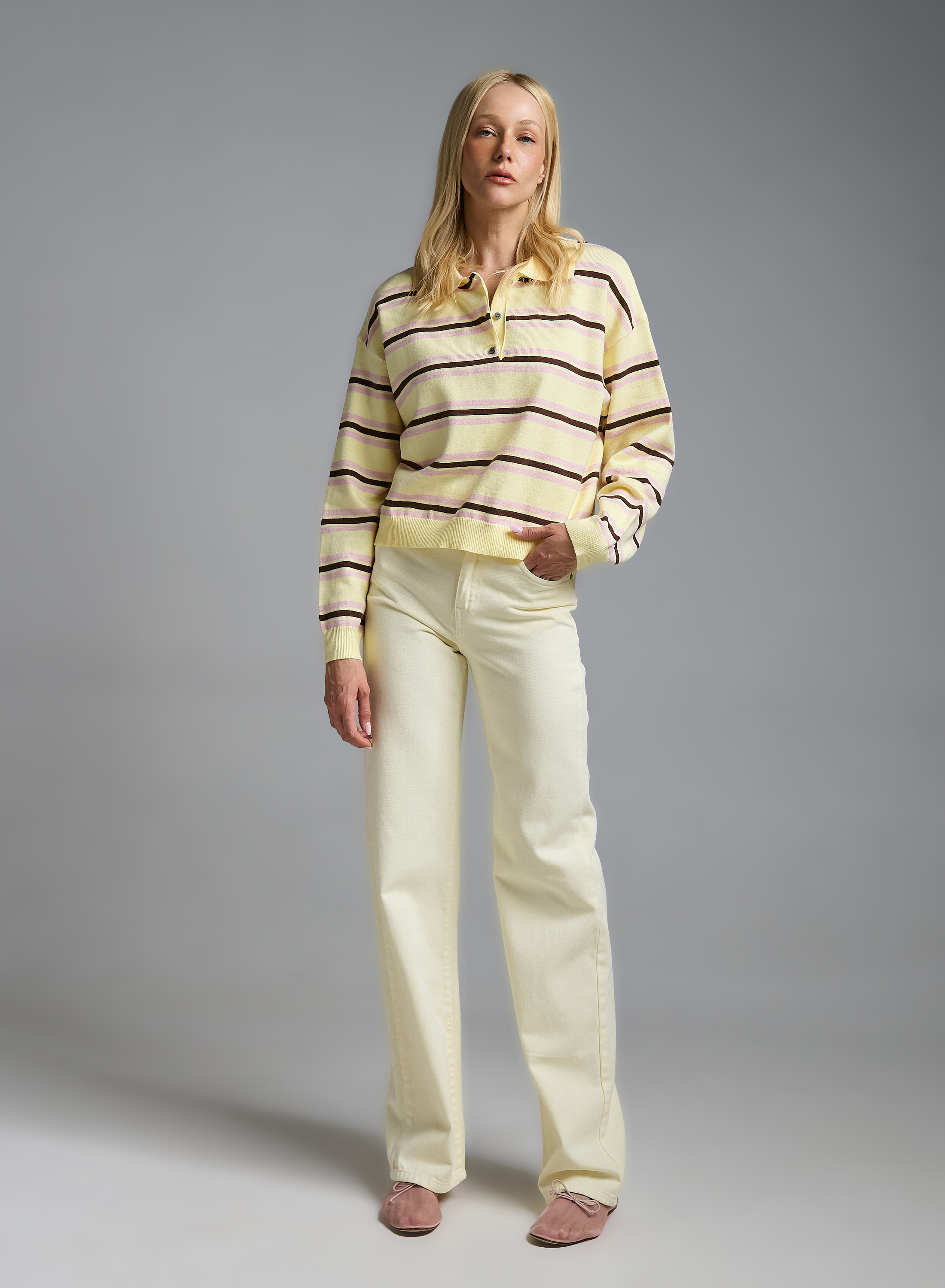 Yellow Pale Jeans Dalia Vicolo - 1