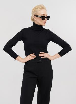 Slim-line knitted turtleneck blouse - 22154