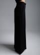 Black Wide legs palazzo Trousers with belt and pleats R.R. - 2