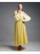 Yellow corduroy Skirt with pockets and with with elasticated waistband Valentina Milano - 0
