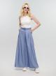 Blue wide legs Trousers with pleats and belt Imperial - 1