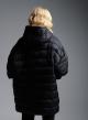 Black sleeveless oversized puffer Jacket with hood Fly Luxury - 2